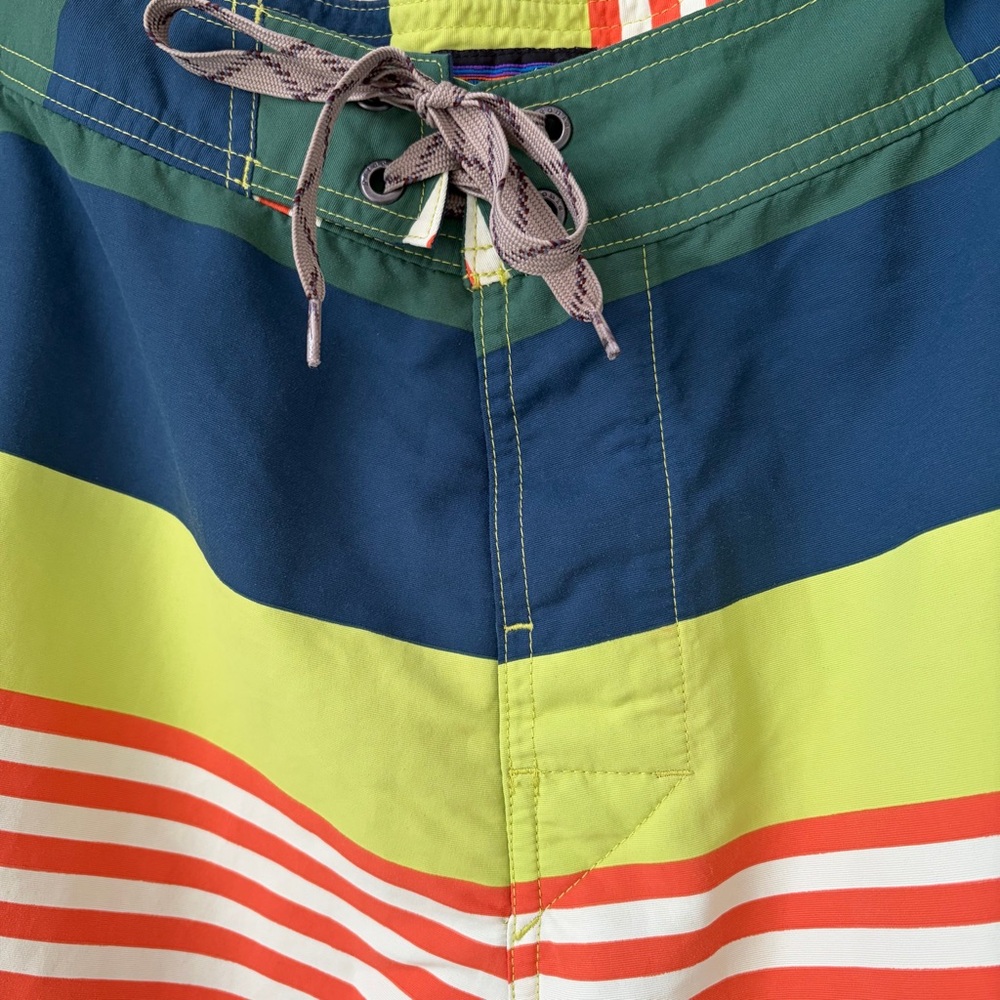 Patagonia Men's Sz 38 Multicolor Board Shorts Swimsuit Drawstring Zipper Pocket - Picture 4 of 8